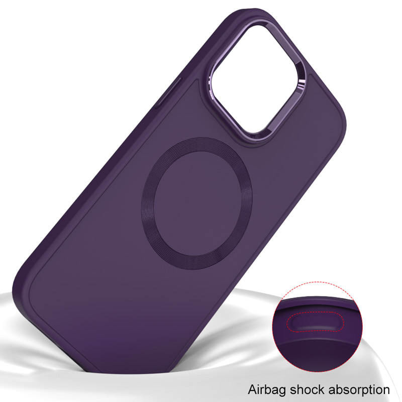 Заказать TPU чехол Bonbon Metal Style with Magnetic safe для Apple iPhone 15 (6.1") (Фиолетовый / Dark Purple) на vchehle.ua