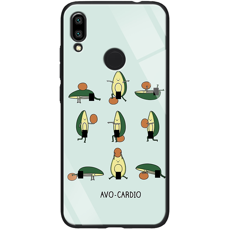 

TPU+Glass чехол ForFun для Xiaomi Redmi 7 (Авокардио / Голубой) 746521