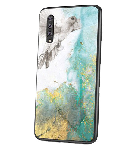 

TPU + Glass чохол Luxury Marble для Samsung A705F Galaxy A70 (Голубь) 708059