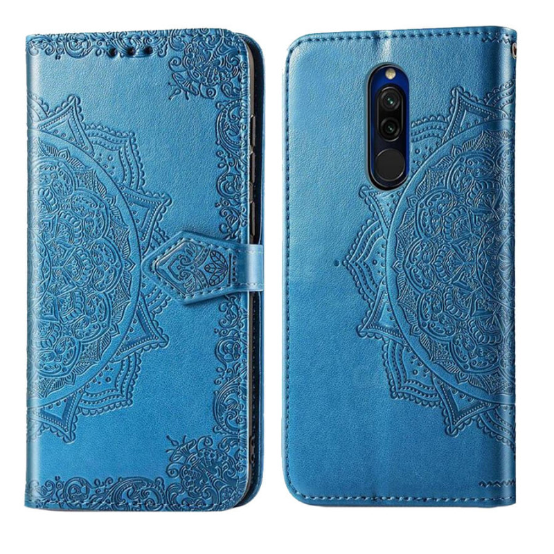 Фото Кожаный чехол (книжка) Art Case с визитницей для Xiaomi Redmi 8 (Синий) на vchehle.ua