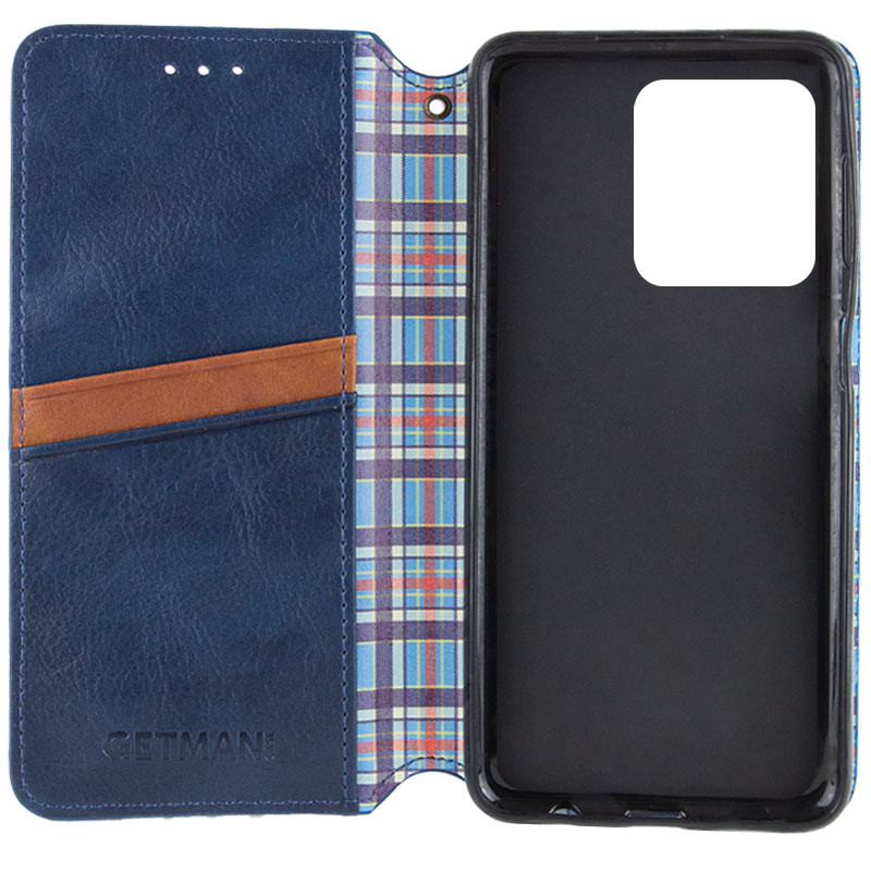 Замовити Шкіряний чохол-книжка GETMAN Cubic (PU) на Motorola Moto G75 5G (Синій) на vchehle.ua