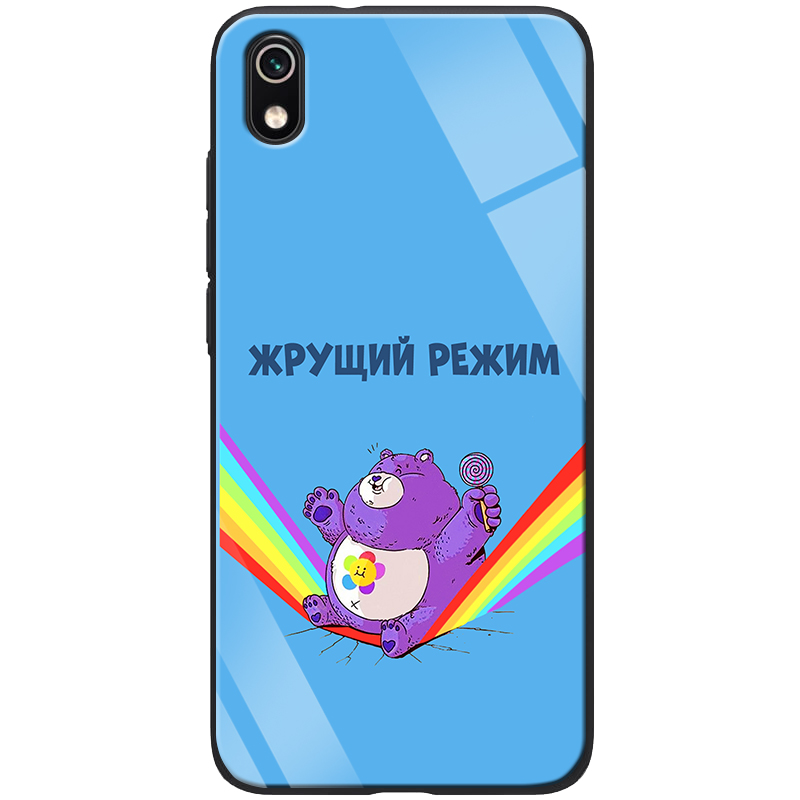 

TPU+Glass чехол ForFun для Xiaomi Redmi 7A (Жрущий режим / Синий) 746536