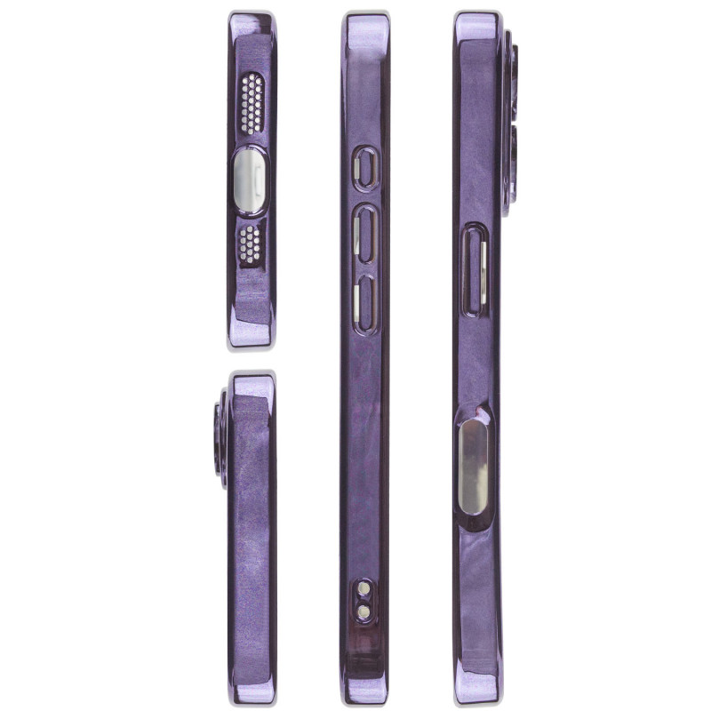 Фото TPU чохол Fibra Chrome with Magnetic safe на Apple iPhone 16 (6.1") (Purple) на vchehle.ua