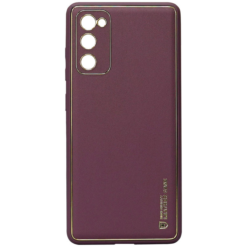 Кожаный чехол Xshield для Samsung Galaxy S20 FE (Бордовый / Plum Red)