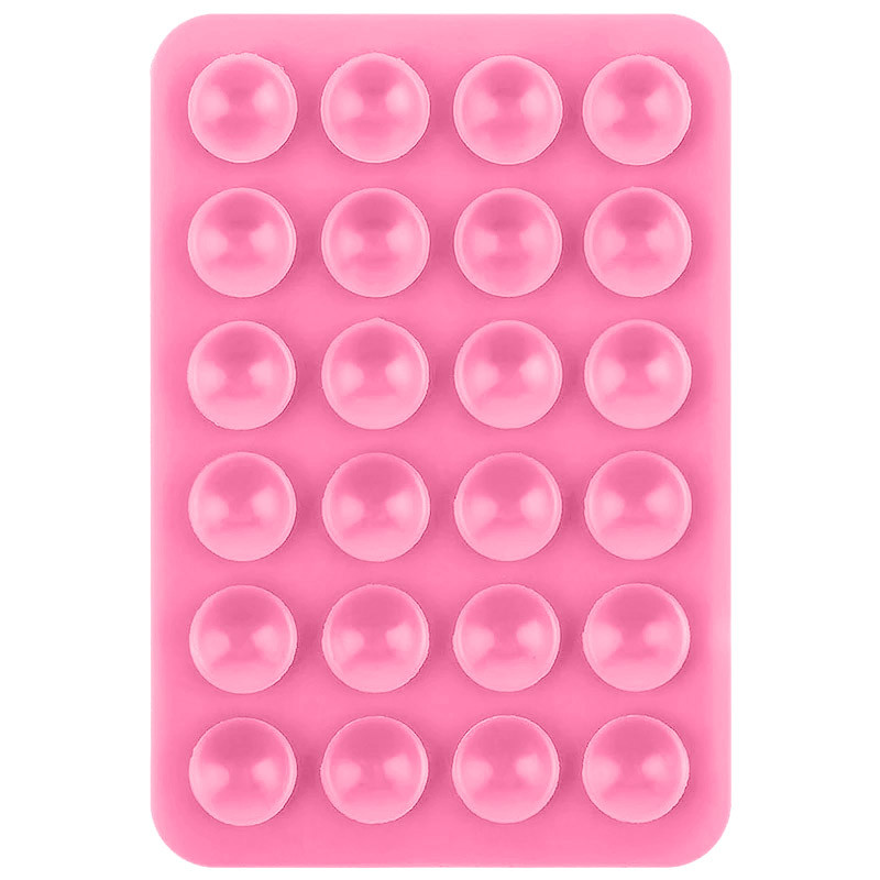 Тримач-присоска для телефону Double Side Silicone 80*55мм (Pink)