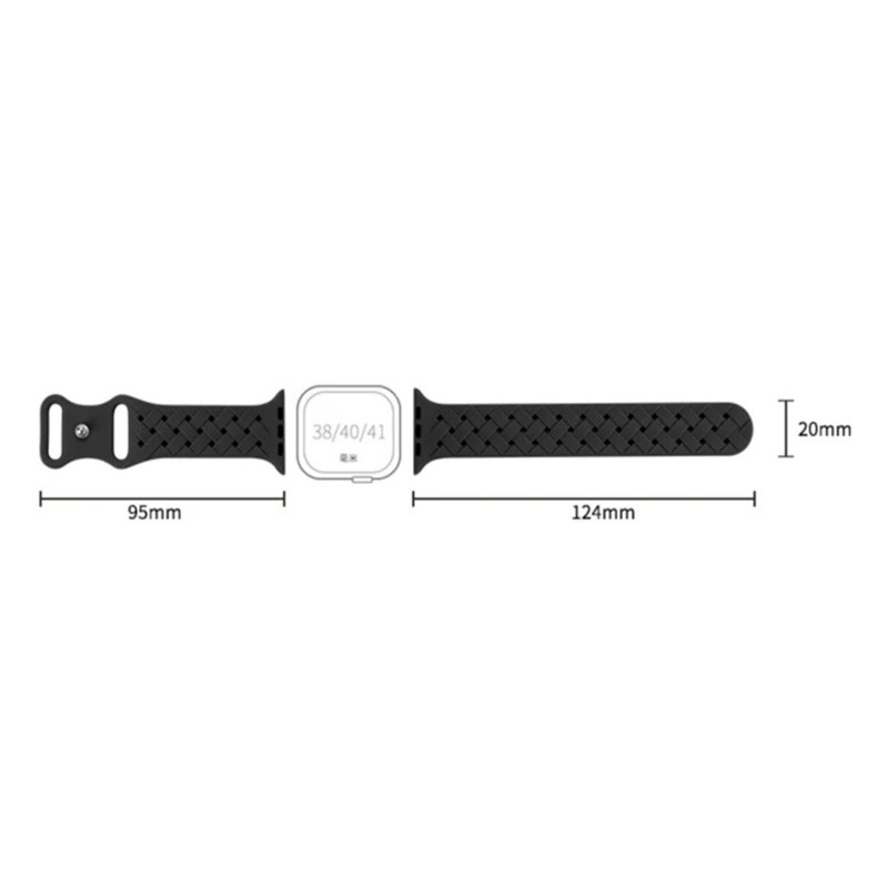 Фото Ремешок Hoco WA16 Flexible series Apple watch (38/40/41mm) (Black) в магазине vchehle.ua