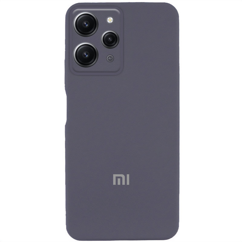 Чохол Silicone Cover Lakshmi Full Camera (AAA) with Logo на Xiaomi Redmi 12 (Сірий / Dark Gray)