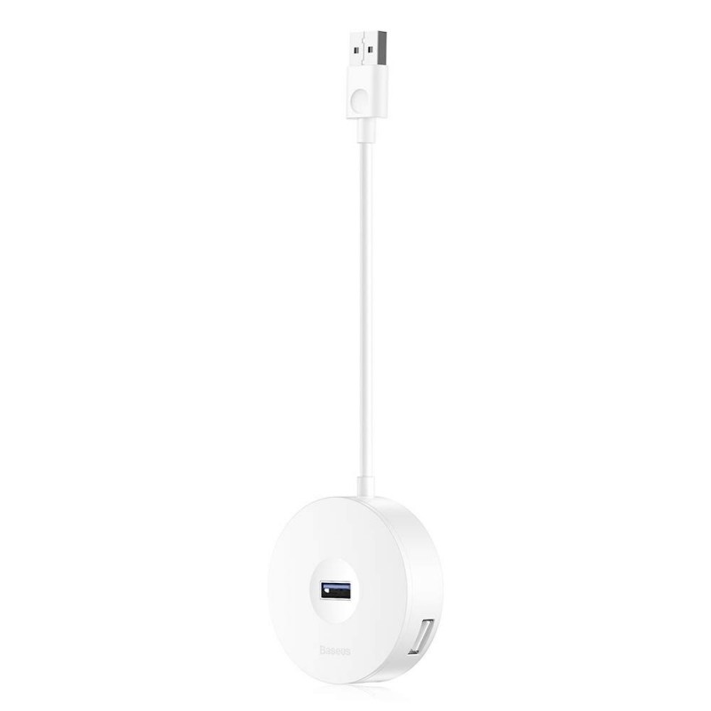 Фото Переходник HUB Baseus Round Box USB to USB 3.0 + 3USB 2.0 (CAHUB-F) (Белый) на vchehle.ua