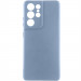 Чехол TPU GETMAN Liquid Silk Full Camera для Samsung Galaxy S22 Ultra (Голубой / Lilac Blue)