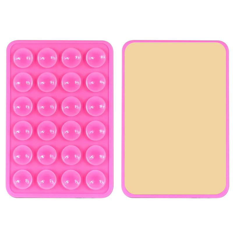 Фото Держатель-присоска для телефона Sticker Side Silicone 3М 80*55 мм (Pink) на vchehle.ua