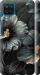 Чехол Черные цветы для Samsung Galaxy A12 A125F