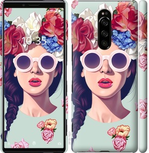 

Чохол Дівчина з квітами на Sony Xperia XZ4 698119