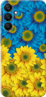 Чехол Жёлто-голубые цветы для Samsung Galaxy A25 5G