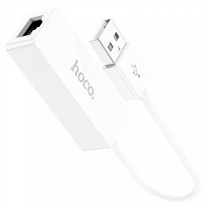 Переходник Hoco UA22 Acquire USB ethernet adapter (100 Mbps)