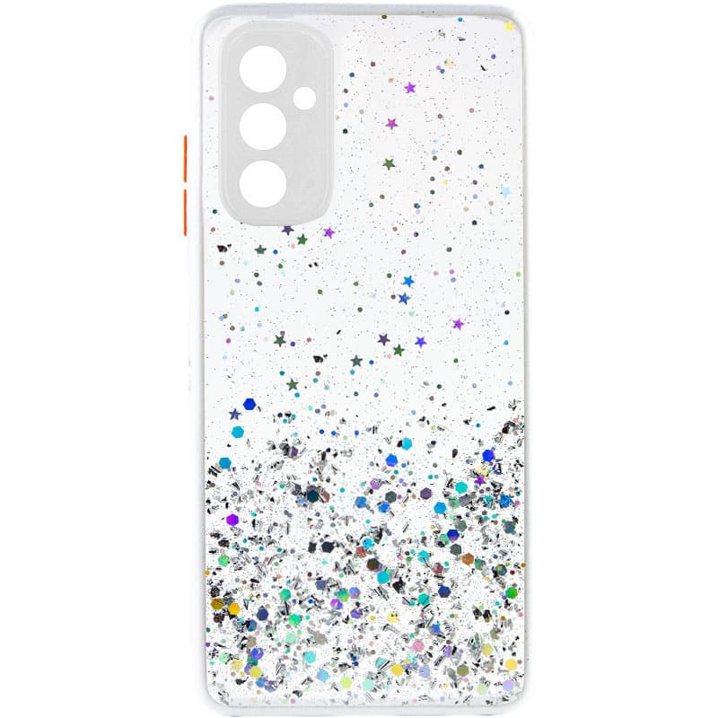 TPU чехол Spangle star с защитой камеры для Samsung Galaxy A25 5G (Белый)