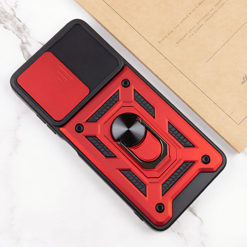 Купить Ударопрочный чехол Camshield Serge Ring для Xiaomi Poco X4 GT (Красный) на vchehle.ua
