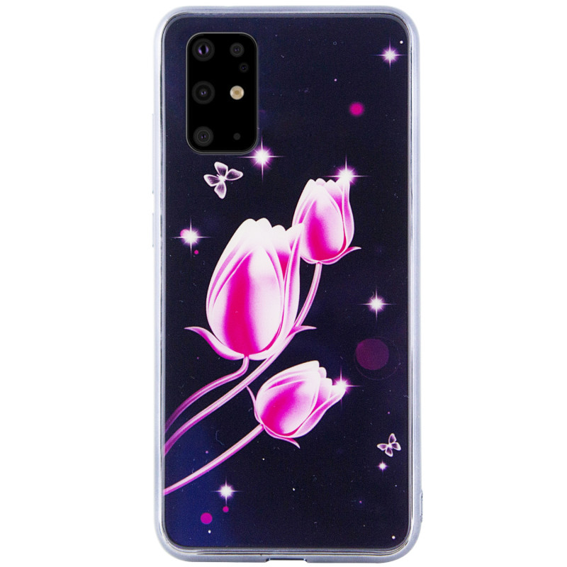 

TPU + Glass чохол Fantasy з глянцевими торцями на Samsung Galaxy S20+ (Тюльпани) 871535