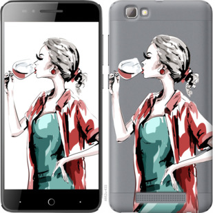 

Чохол Дівчина з келихом на ZTE A610 841957