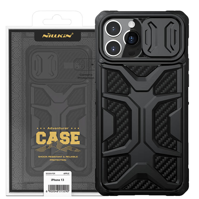 TPU+PC чехол Nillkin CamShield Adventurer (шторка на камеру) для Apple iPhone 13 Pro Max (6.7")