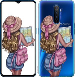 

Чехол Девушка с картой для Oppo Reno 2 919289