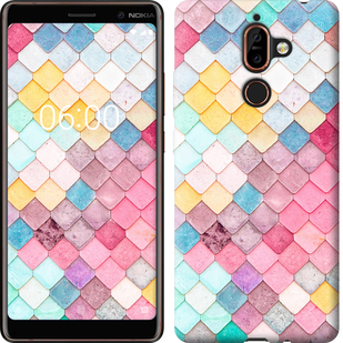 

Чехол Красочная черепица для Nokia 7 Plus 640141