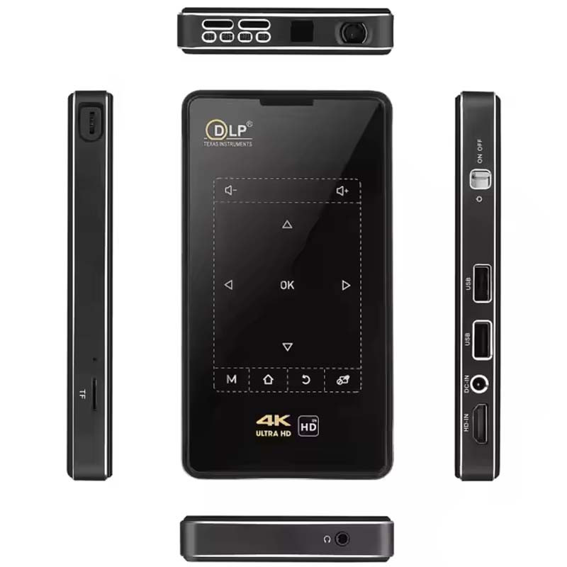 Фото Проектор 4k Android K95-DLP с аккумулятором 4500 mAh (Black) в магазине vchehle.ua