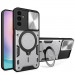 Ударопрочный чехол Bracket case with Magnetic для Samsung Galaxy M35 5G (Silver)