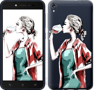 

Чехол Девушка с бокалом для Asus ZENFONE Live ZB501KL 841861