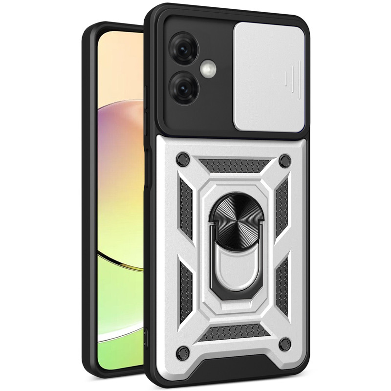 Ударостійкий чохол Camshield Serge Ring на Samsung Galaxy A06 (Срібний)