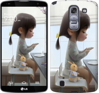 

Чехол Милая девочка с зайчиком для LG G Pro 2 D838 636575