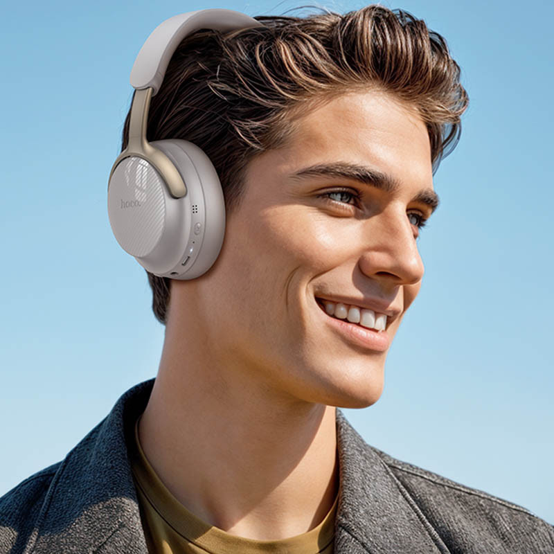 Купить Накладные беспроводные наушники Hoco W53 Plus Tone ANC (Gray) на vchehle.ua