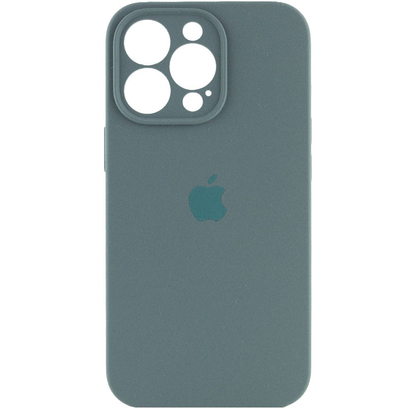 Чехол Silicone Case Full Camera Protective (AA) для Apple iPhone 14 Pro Max (6.7") (Зеленый / Pine green)