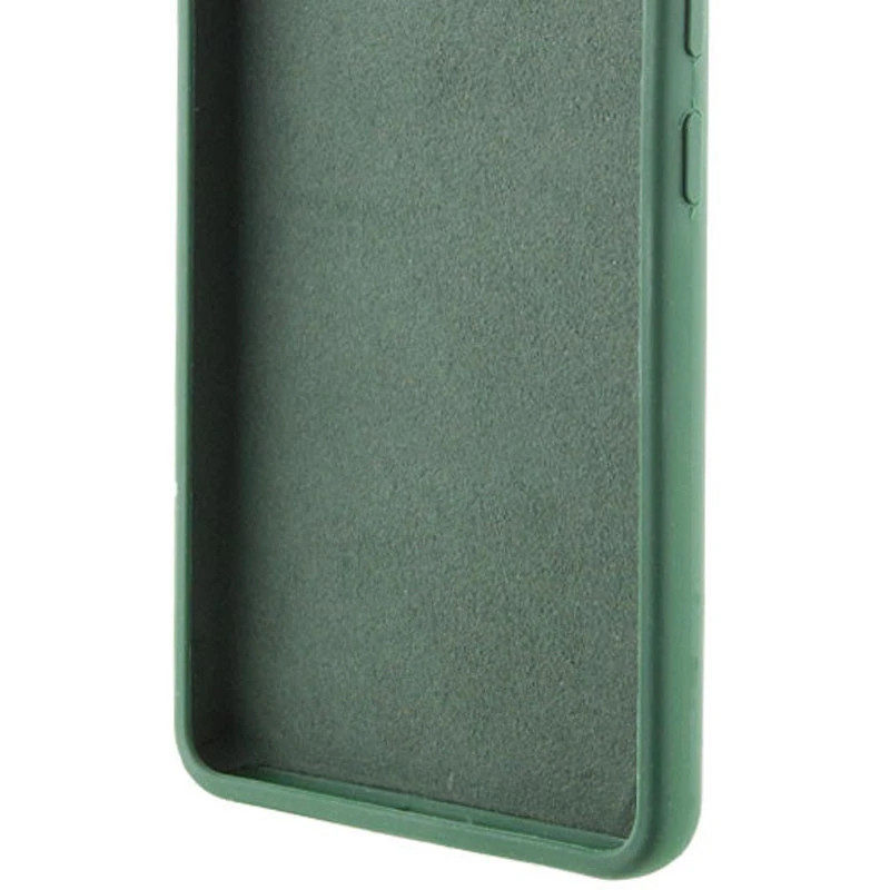 Фото Чехол TPU GETMAN Liquid Silk Full Camera для Motorola Moto G04 / E14 (Зеленый / Dark green) на vchehle.ua