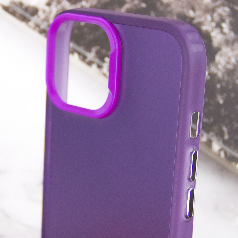 TPU+PC чохол Magic glow with protective edge на Apple iPhone 13 / 14 (6.1") (Purple) в магазині vchehle.ua