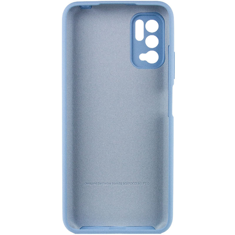 Фото Чехол Silicone Cover Full Camera (AA) для Xiaomi Redmi Note 10 5G / Poco M3 Pro (Голубой / Lilac Blue) на vchehle.ua