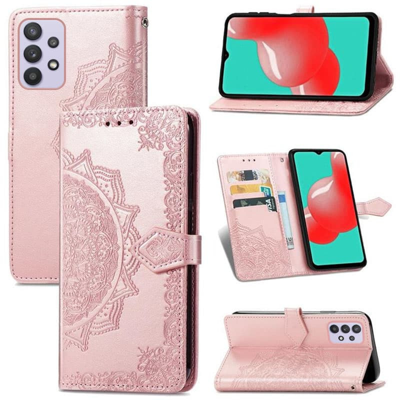 Фото Шкіряний чохол-книжка Art Case з візитницею на Samsung Galaxy A23 4G (Рожевий) в маназині vchehle.ua