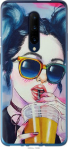 Чехол Арт-девушка в очках для OnePlus 7 Pro