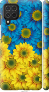 Чехол Жёлто-голубые цветы для Samsung Galaxy M62