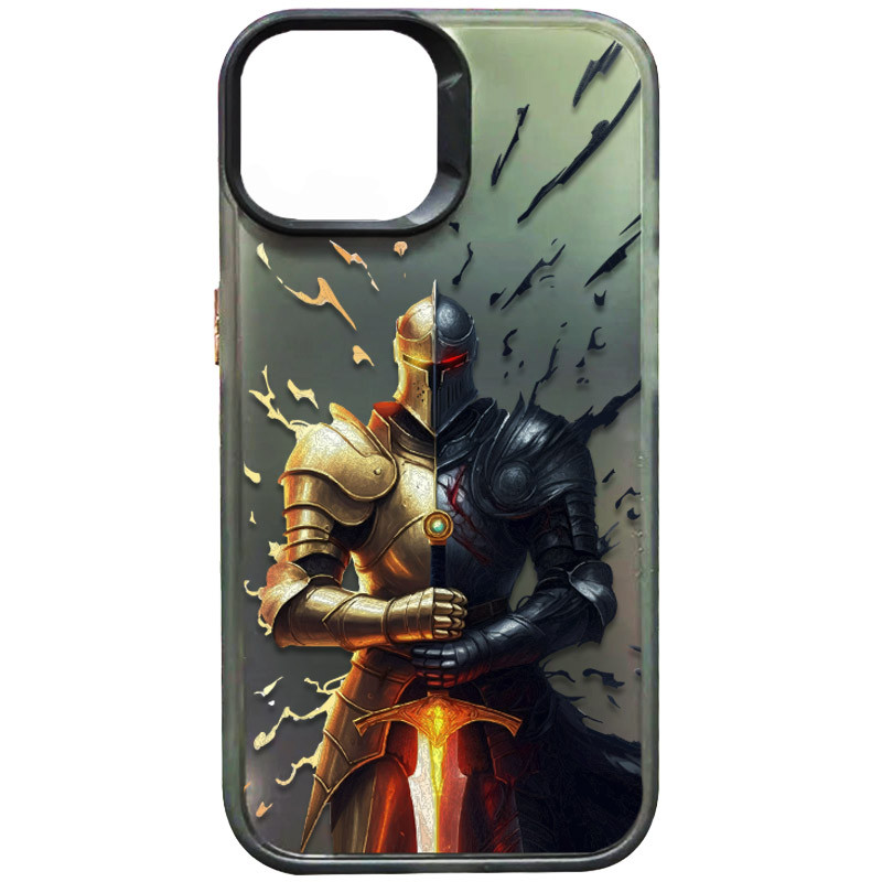 TPU+PC чехол TakiTaki Fantasy magic glow для Apple iPhone 14 Pro (6.1") (Knight - Black)