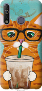 Чехол Зеленоглазый кот в очках для Tecno Camon 12 Air CC6