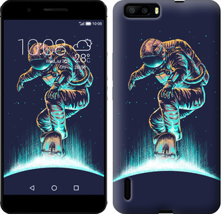

Чехол Космонавт на скейтборде для Huawei Honor 6 Plus 591502
