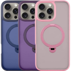 TPU+PC чохол Metal Buttons with Magnetic Safe Colorful HQ Ring для Apple iPhone 16 Pro Max (6.9")