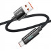 Фото Дата кабель Hoco U125 Benefit 5A USB для Type-C with display (1.2m) (Black) в маназині vchehle.ua