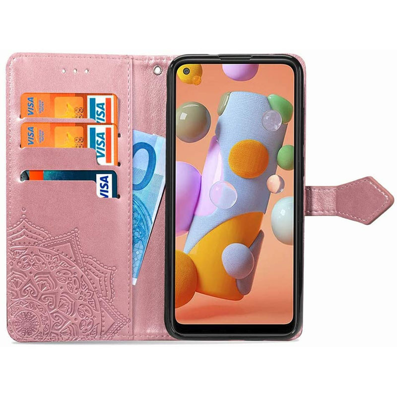 Кожаный чехол-книжка Art Case с визитницей для Samsung Galaxy A11 / M11 (Розовый) в магазине vchehle.ua