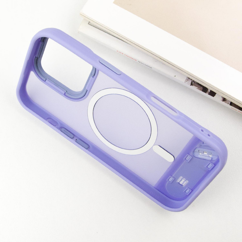 TPU+PC чехол Stand case для Apple iPhone 16 Pro Max (6.9") (Light blue) в магазине vchehle.ua