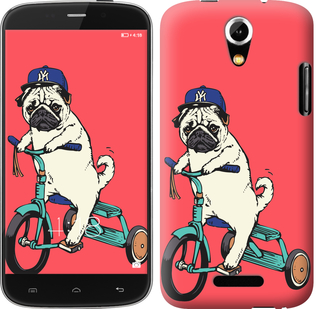 

Чохол Мопс на велосипеді на Doogee Y100X 642895