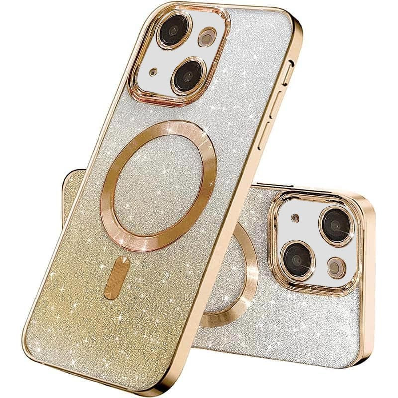 TPU чохол Delight case with Magnetic Safe з захисними лінзами на камеру на Apple iPhone 13 mini (5.4") (Золотий / Gold)