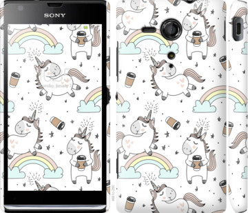 

Чехол Единорог и кофе для Sony Xperia SP M35H 840896