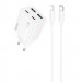 СЗУ Hoco N56 Fundador PD30W four-port (2USB-A/2C) + кабель Type-C to Lightning (White)