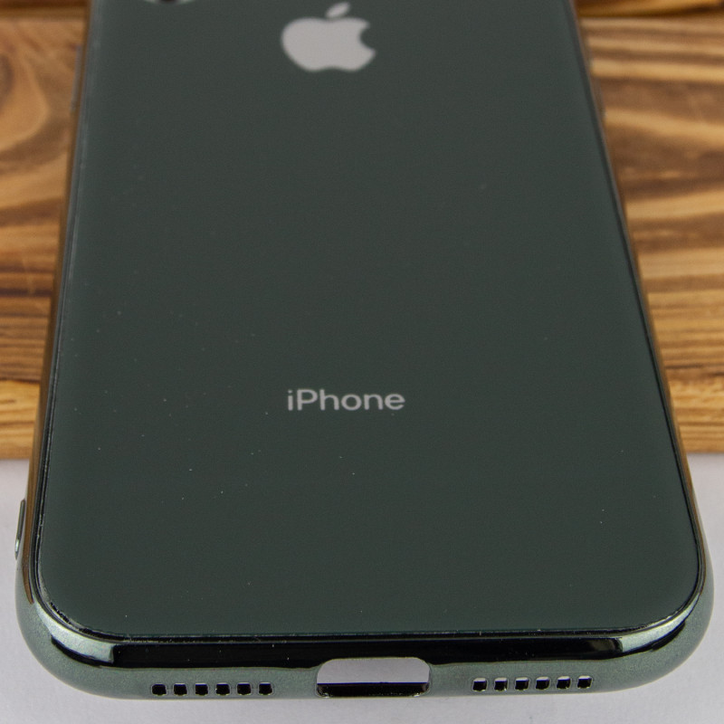Фото TPU чехол Matte LOGO для Apple iPhone XR (6.1") (Зеленый / Dark Green) в магазине vchehle.ua